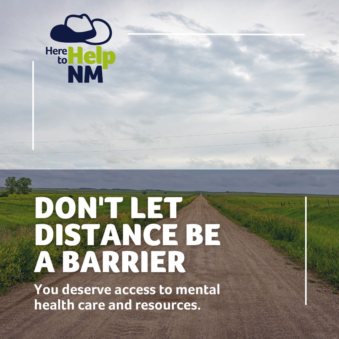 Here to Help graphic that states 'Don't let distance be a barrier'