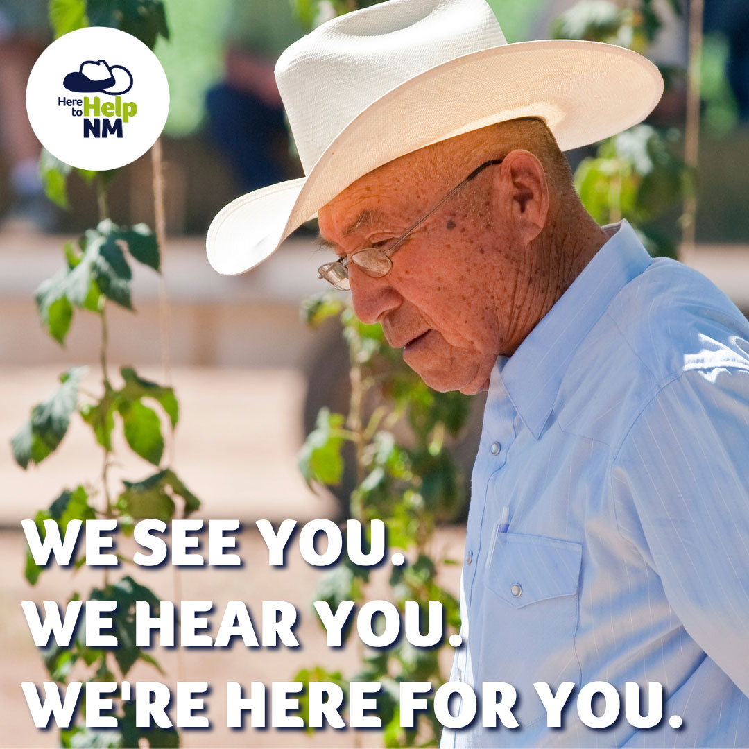 Here to Help graphic that states 'We see you. We hear you. We're here for you.'