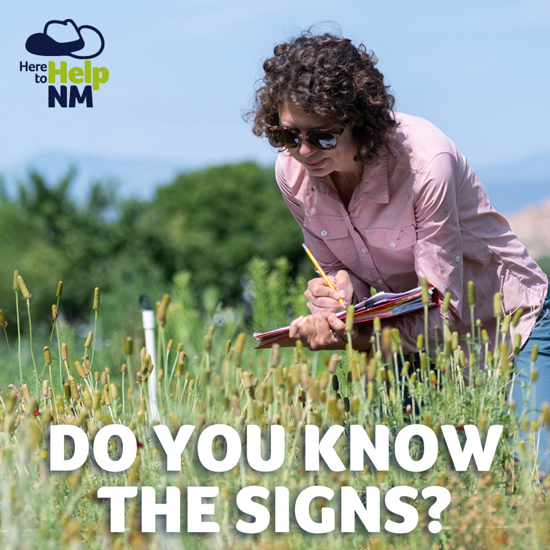 Here to Help graphic that states 'Do you know the signs?'