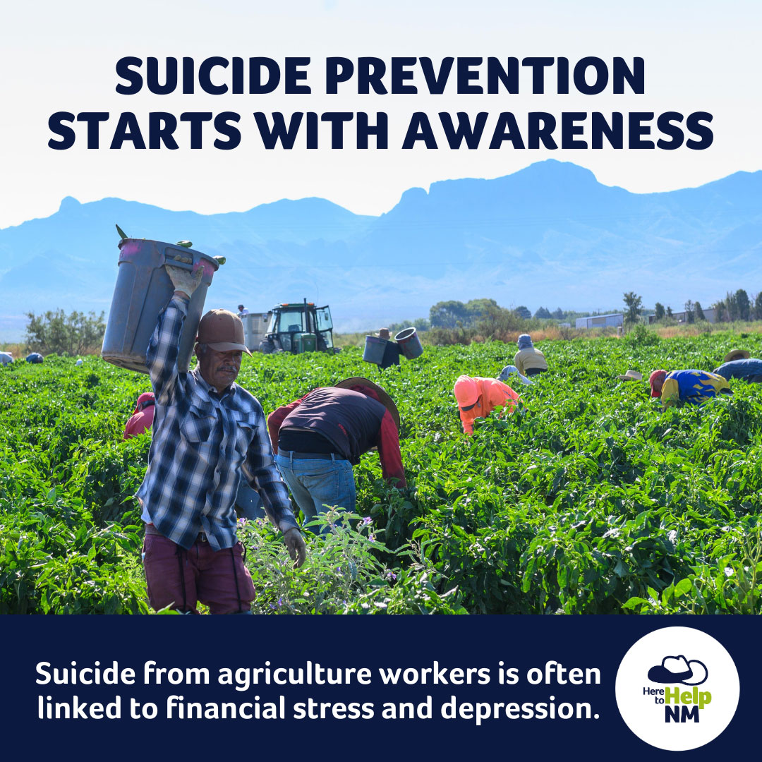 Here to Help graphic that states 'Suicide Prevention starts with awareness'