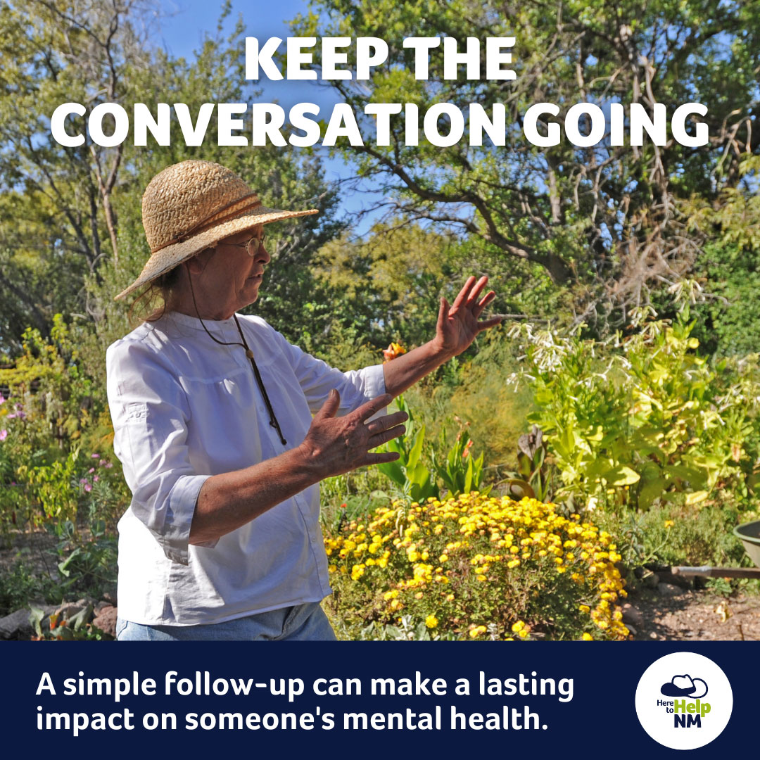 Here to Help graphic that states 'Keep the conversation going'